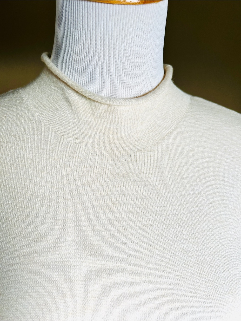 French Connection Babysoft Cream Roll Neck Midi Dress Side Slit Medium - Picture 6 of 13
